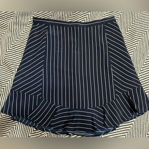 JCREW J CREW j. crew Navy white stripe ruffle tulip skirt sz 8 worn once
